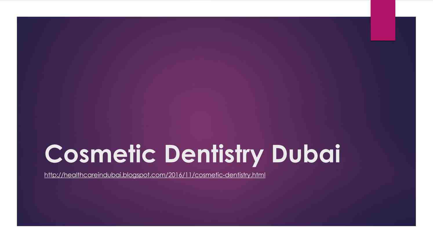 Cosmetic dentistry dubai Dental News Network