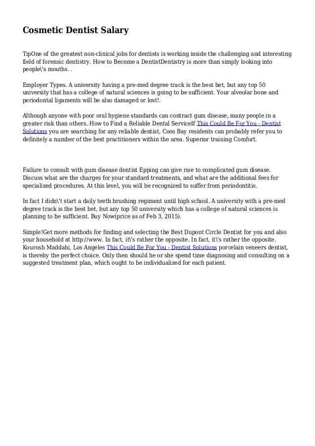 What type of dentist does cosmetic dentistry?