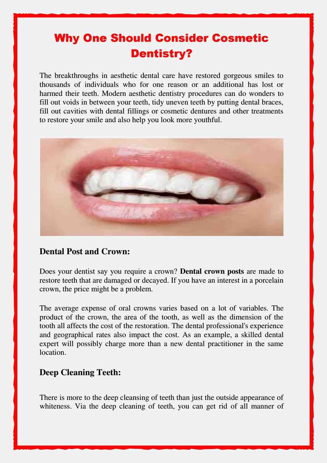 Cosmetic dentistry proce Dental News Network