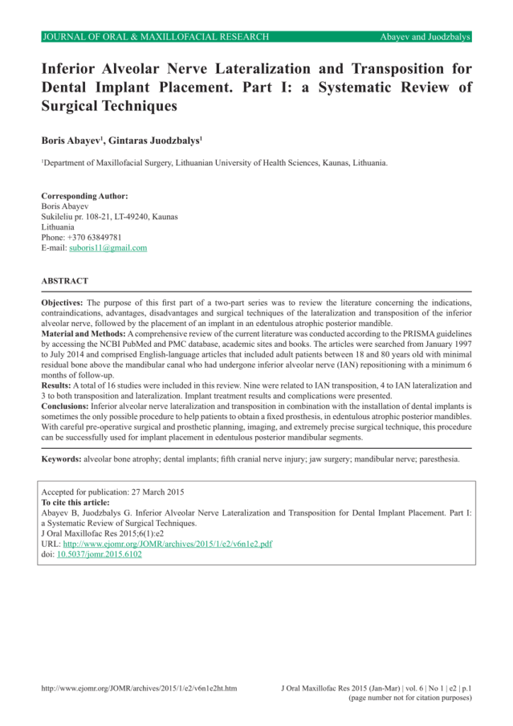 Could dental implant hit nerve Dental News Network