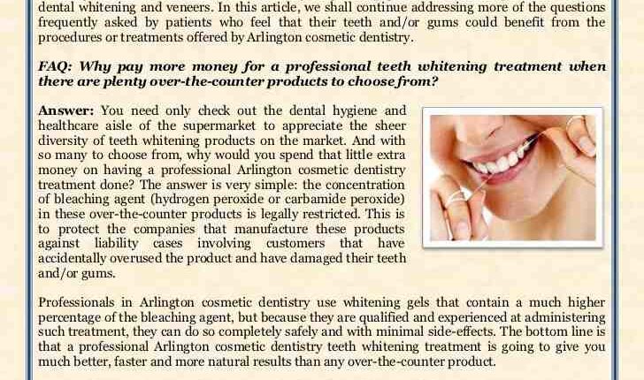 Cosmetic dentistry questions